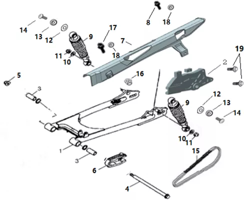 BRAS OSCILLANT   SUSPENSION ARRIERE