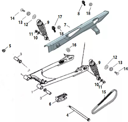 BRAS OSCILLANT   SUSPENSION ARRIERE