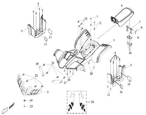 ENSEMBLE CARROSSERIE   SELLE