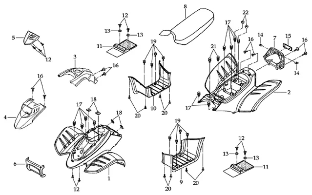 ENSEMBLE CARROSSERIE   SELLE