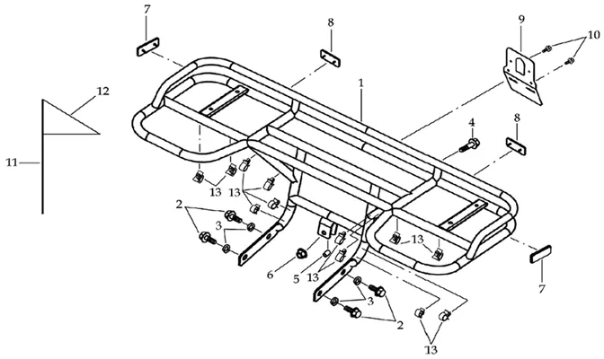 PORTE-BAGAGES ARRIERE   SUPPORT ATTELAGE