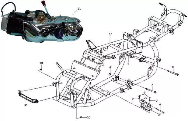 CADRE   MOTEUR