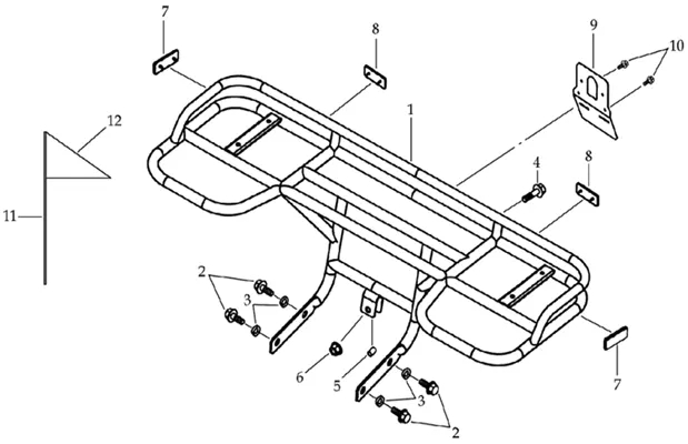 PORTE BAGAGES ARRIERE   SUPPORT ATTELAGE