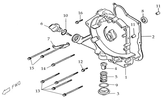 CARTER MOTEUR COTE DROIT