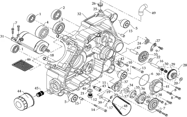 CARTER MOTEUR GAUCHE