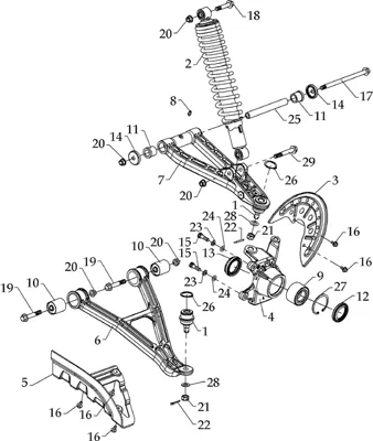 SUSPENSION AVANT GAUCHE