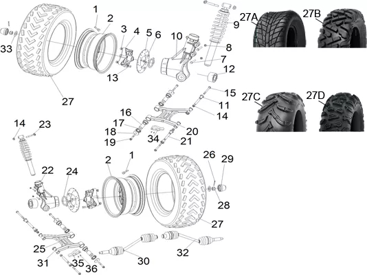 ROUES ARRIERE