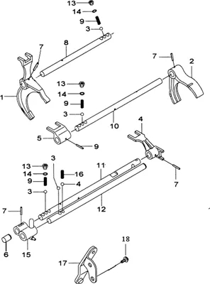 AXE   FOURCHETTE DE BOITE