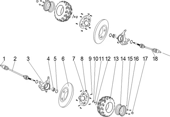 ROUE ARRIERE   DIFFERENTIEL