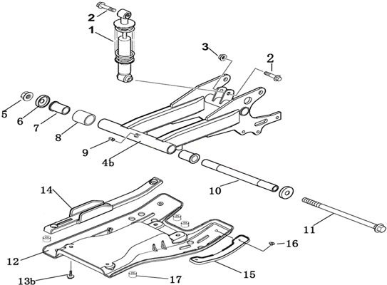 ENSEMBLE BRAS OSCILLANT ARRIERE