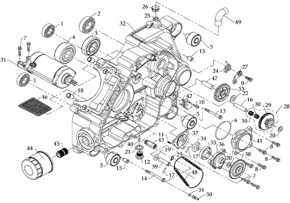 CARTER MOTEUR GAUCHE