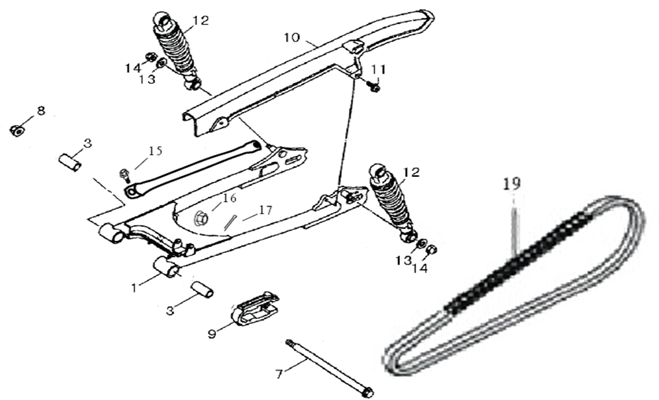 BRAS OSCILLANT   SUSPENSION ARRIERE