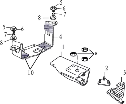 SUPPORT BATTERIE   BOITE A OUTILS