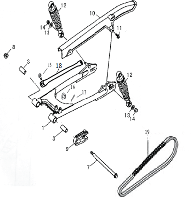 BRAS OSCILLANT   SUSPENSION ARRIERE