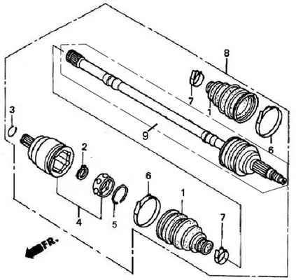 CARDAN AVANT 4X4