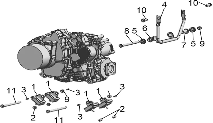 ENSEMBLE MOTEUR   SUPPORT MOTEUR