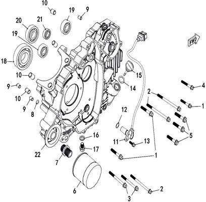 CARTER MOTEUR GAUCHE