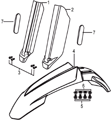 PROTECTIONS   GARDE BOUE AVANT