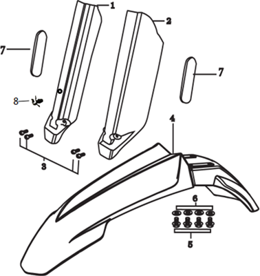 PROTECTIONS   GARDE BOUE AVANT