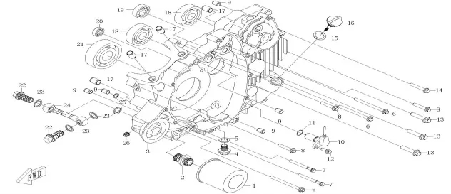 CARTER MOTEUR GAUCHE
