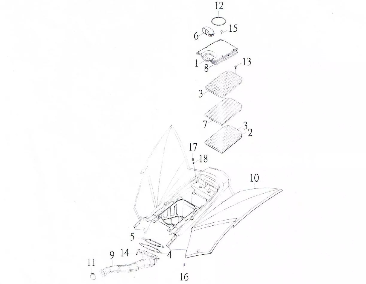 HABILLAGE ARRIERE - FILTRE A AIR