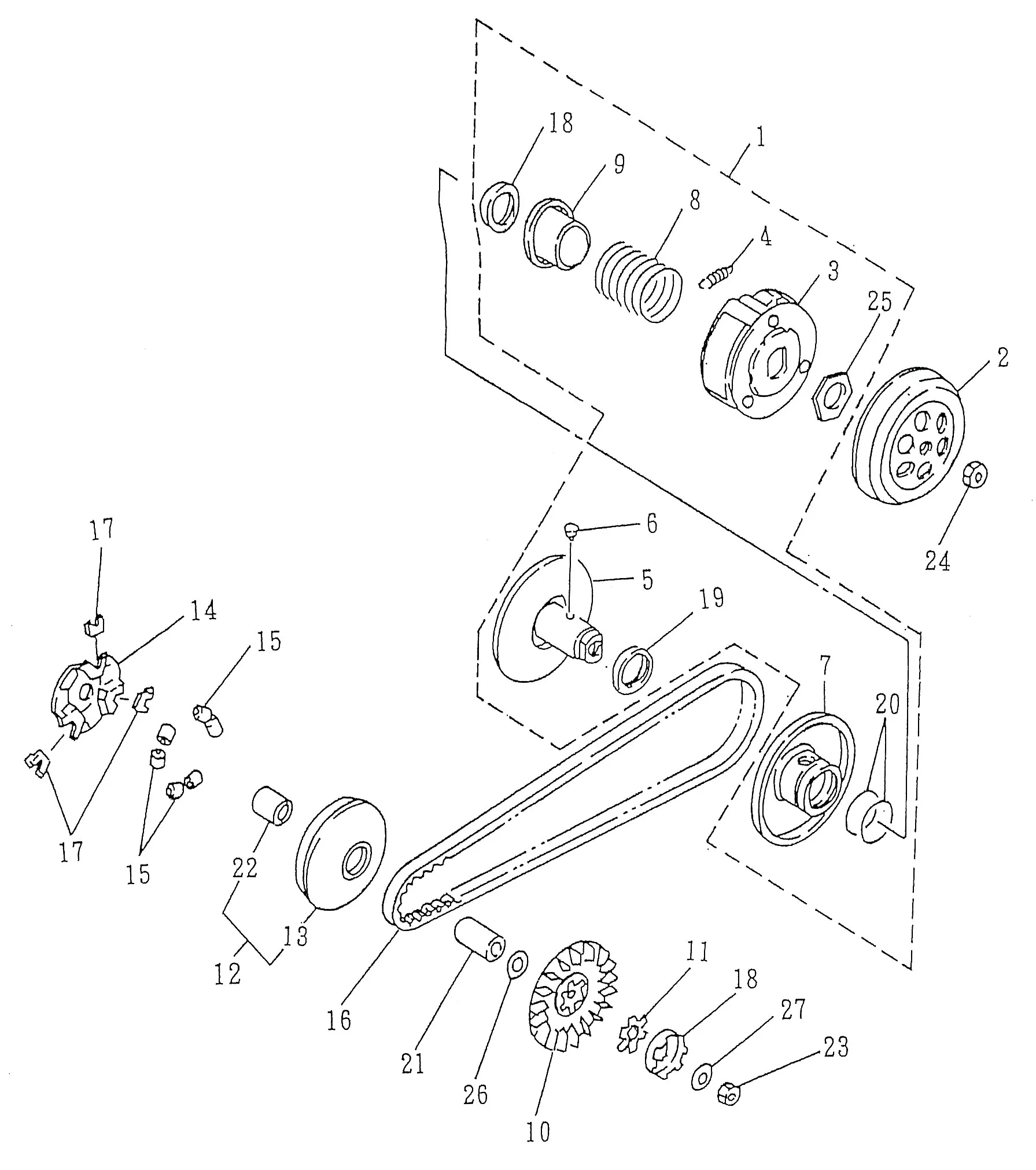 EMBRAYAGE ET VARIATEUR