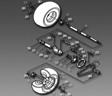 ROUE ARRIERE - TRANSMISSION ARRIERE