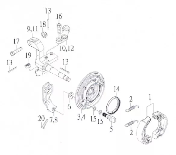 FUSEE AVANT  FREIN A TAMBOUR 
