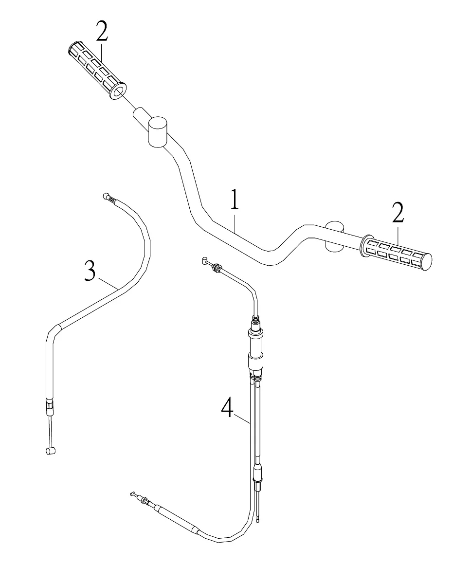 GUIDON - CABLES  FREINAGE A DISQUES 