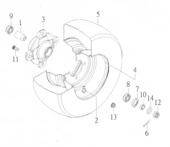 ROUE AVANT  FREINAGE TAMBOUR 
