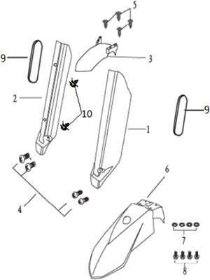 PROTECTIONS   GARDE BOUE AVANT