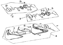 FEU AVANT ET CLIGNOTANTS MODELE 1