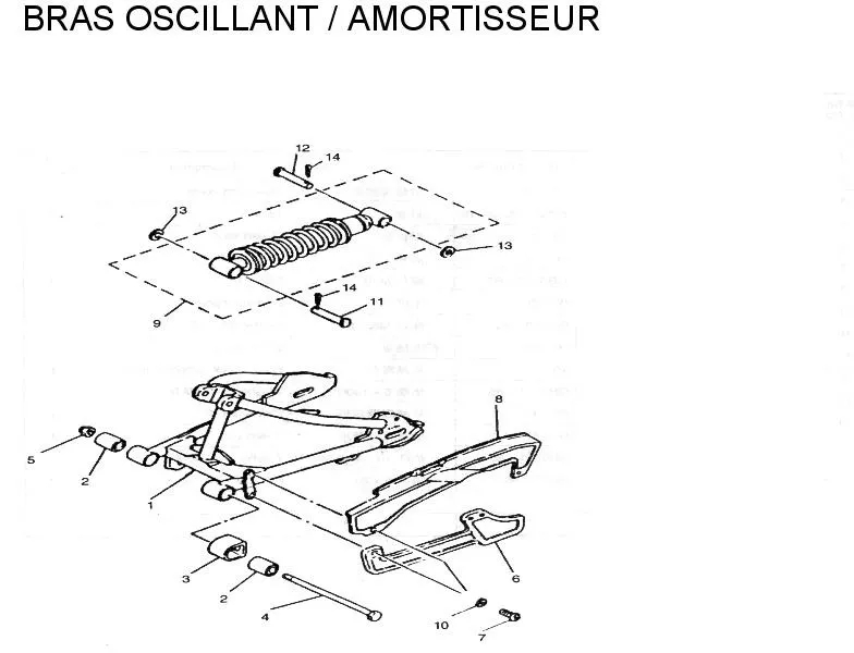 BRAS OSCILLANT ET AMORTISSEUR
