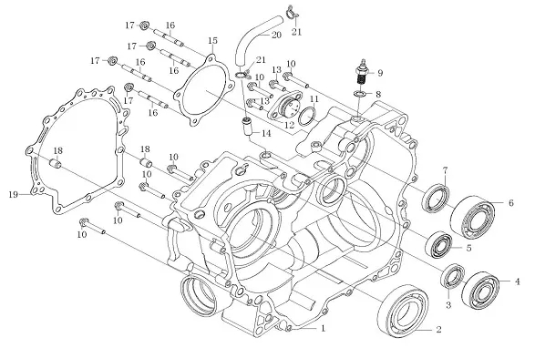 CARTER MOTEUR DROIT