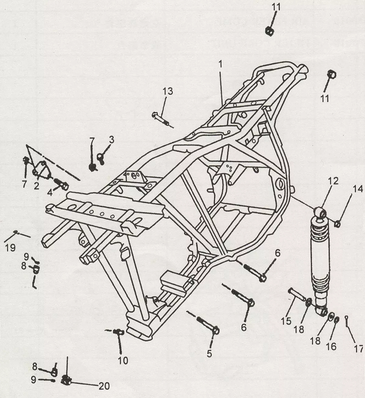 CHASSIS - AMORTISSEUR ARRIERE