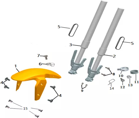 GARDE BOUE AVANT   FOURCHE