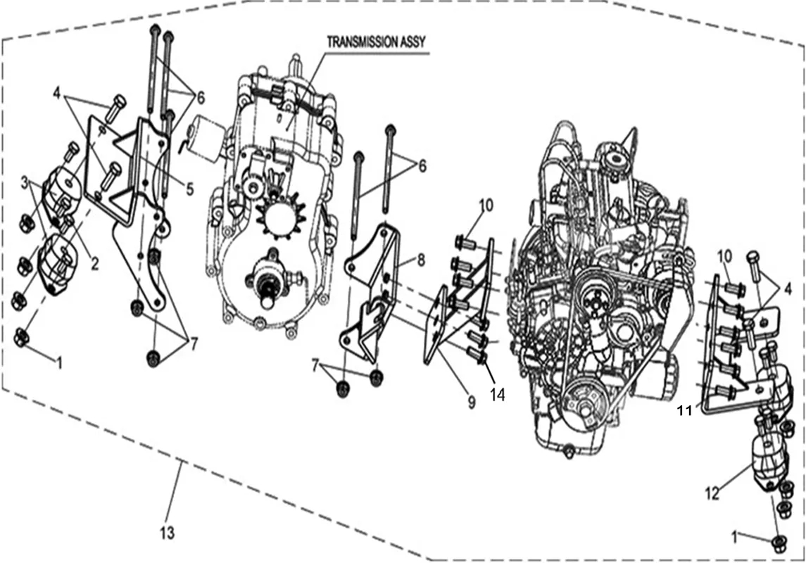 SUPPORTS MOTEUR ET BOITE DE VITESSES
