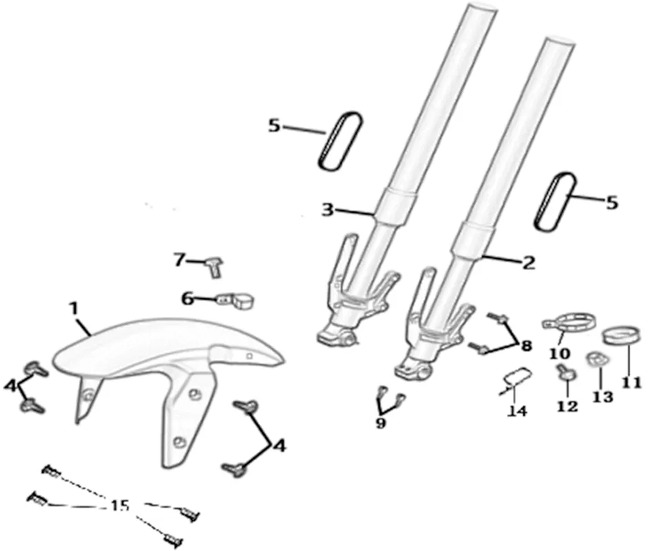 GARDE BOUE AVANT   FOURCHE
