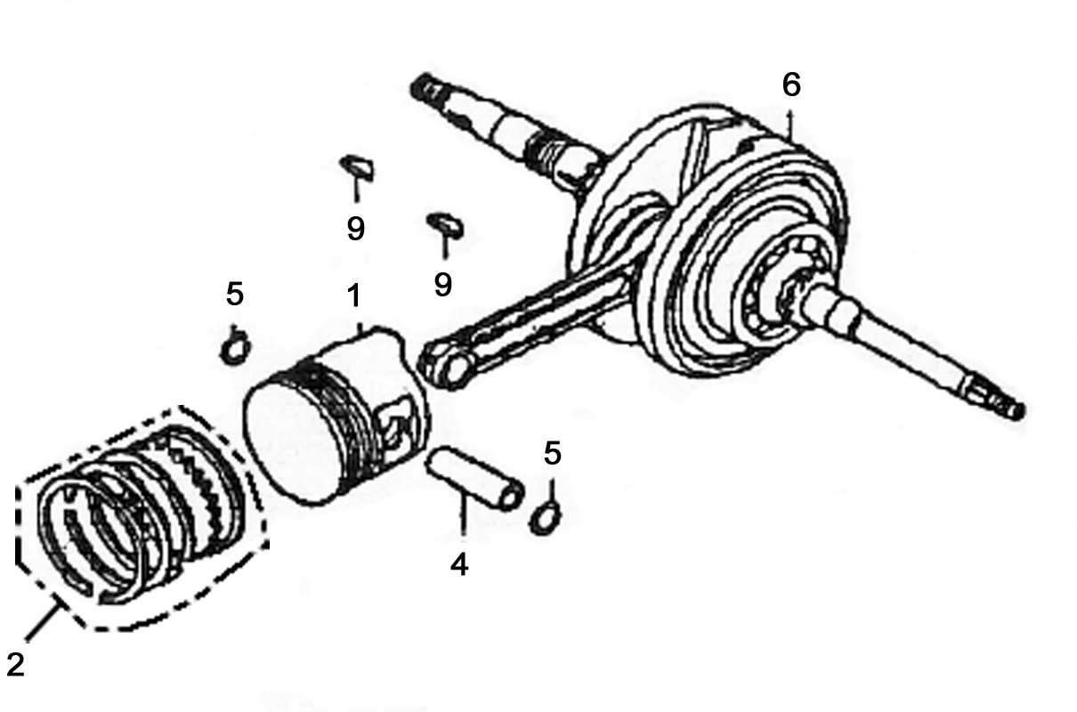 EMBIELLAGE AVEC PISTON MODELE 2019 ET AVANT
