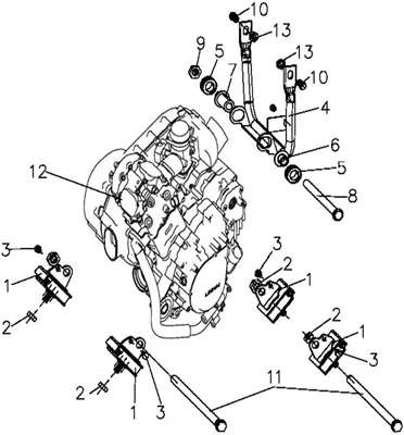 ENSEMBLE MOTEUR   SUPPORT MOTEUR