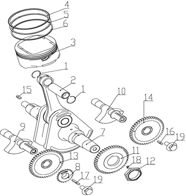 EMBIELLAGE AVEC PISTON