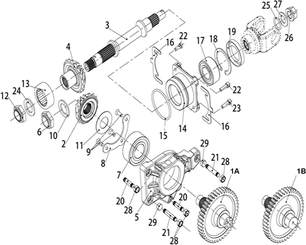 ARBRE DE TRANSMISSION ARRIERE