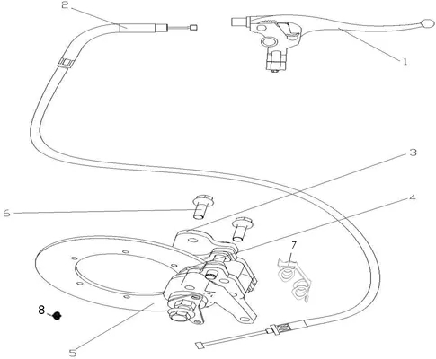 SYSTEME DE FREINAGE DU FREIN DE PARC A CABLE