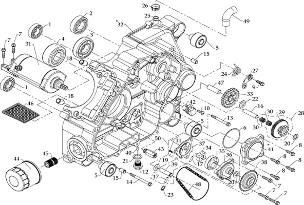 CARTER MOTEUR GAUCHE