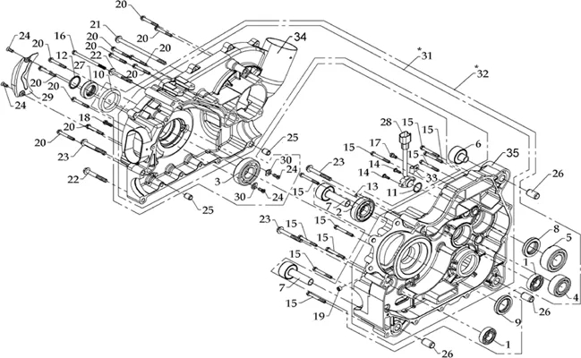 CARTER MOTEUR DROIT
