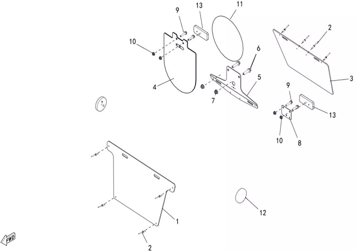 SUPPORTS PLAQUE IMMATRICULATION
