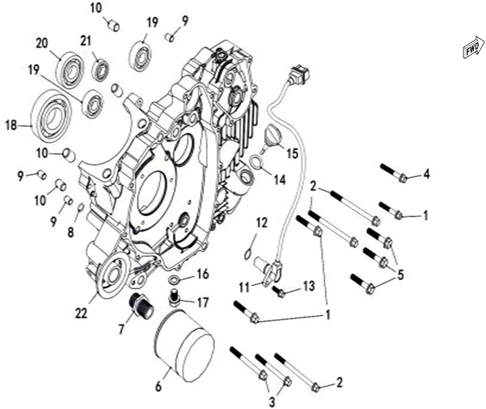 CARTER MOTEUR GAUCHE