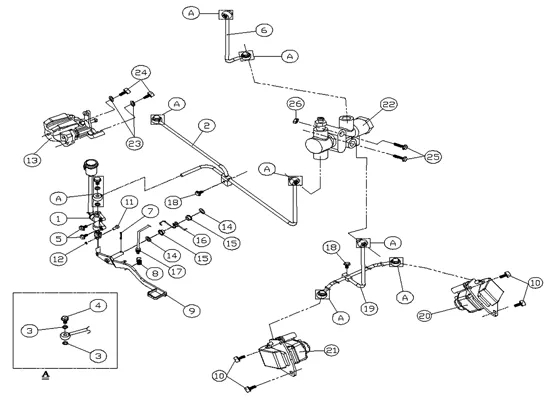 CIRCUIT FREIN AVEC FREIN DE PARC