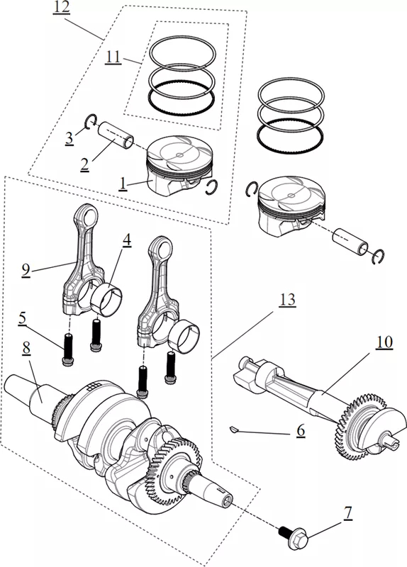 ENSEMBLE VILEBREQUIN   PISTON