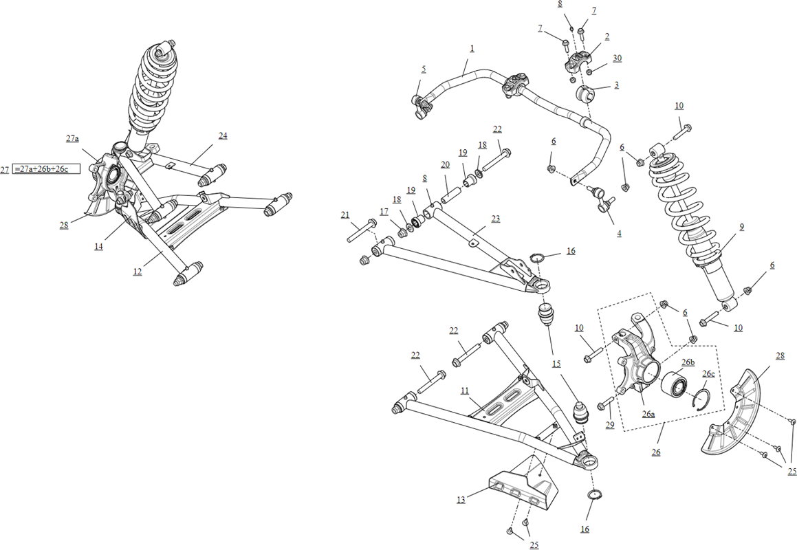 ENSEMBLE SUSPENSION AVANT